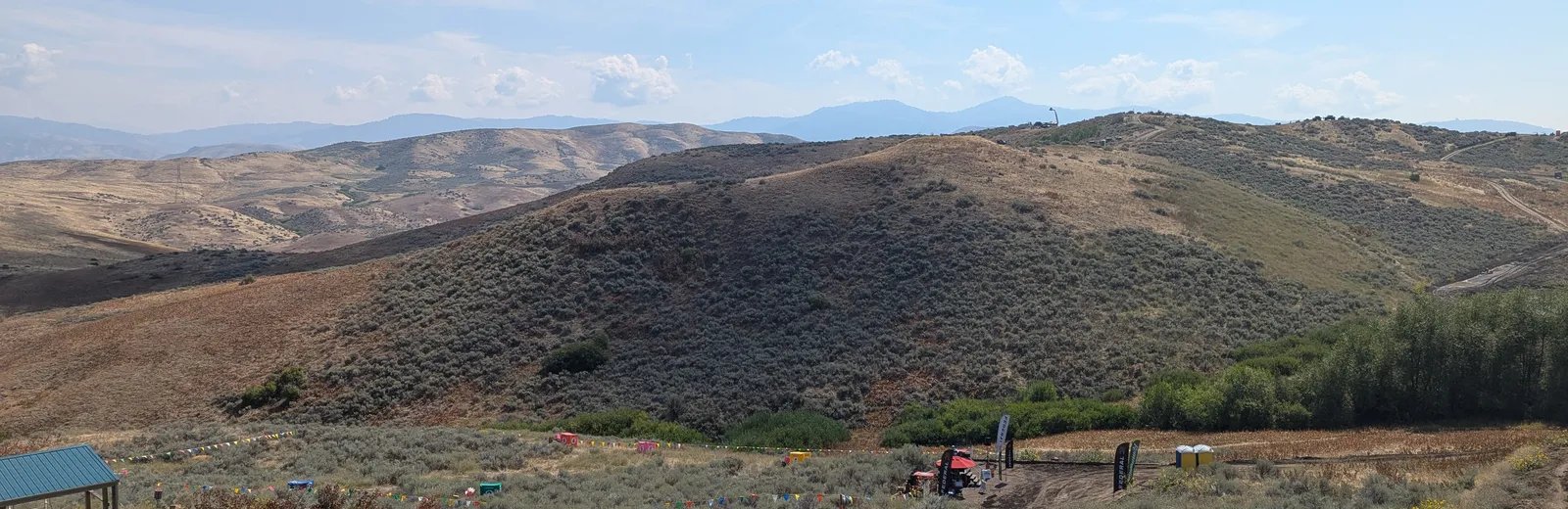 A sporting clays course set among rolling hills